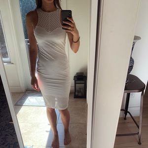 White illusion cocktail dress